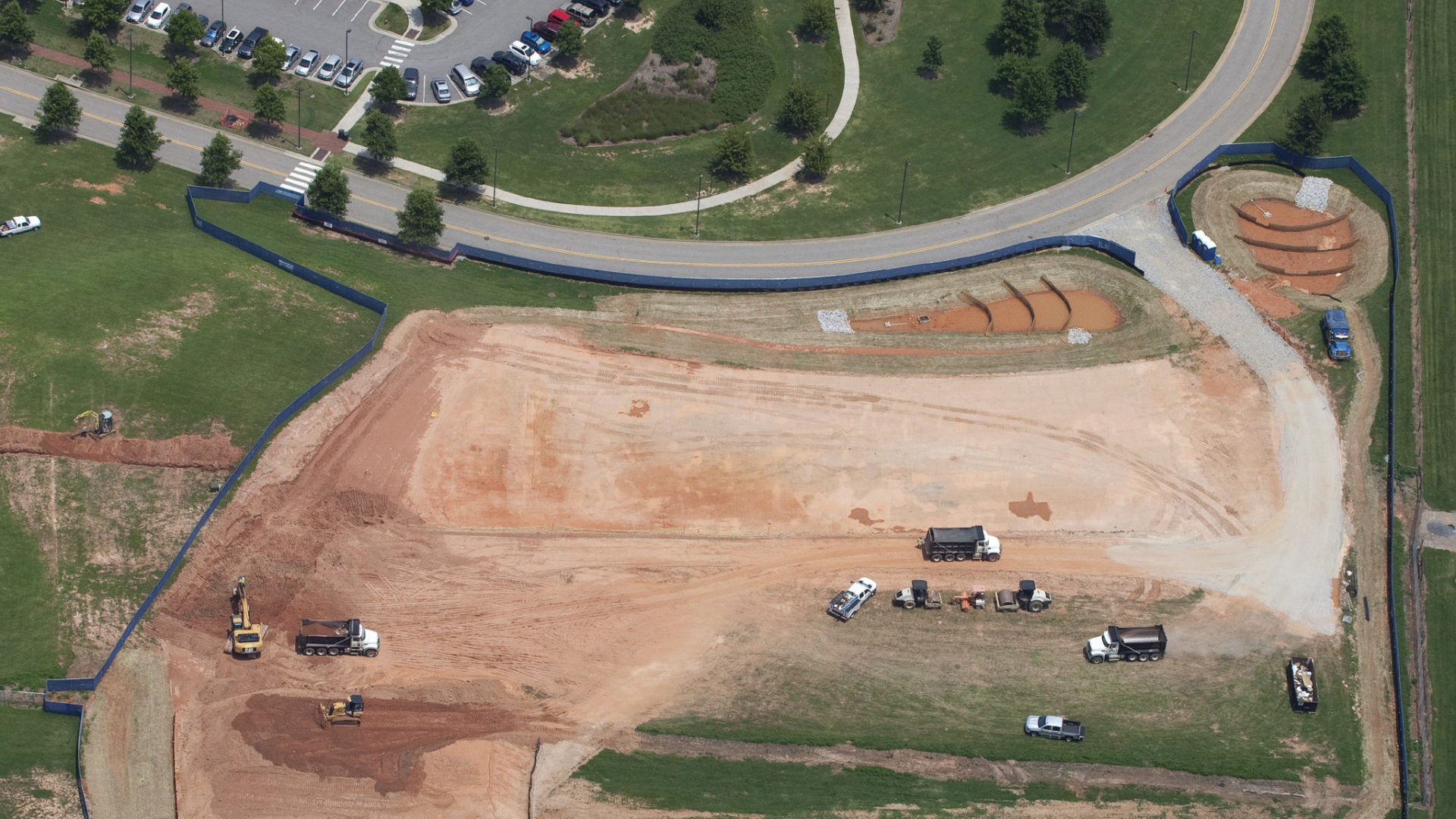 aerial of raw land