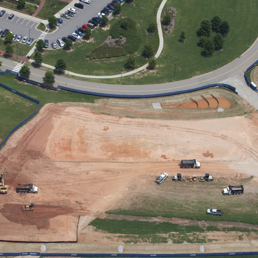 aerial of raw land