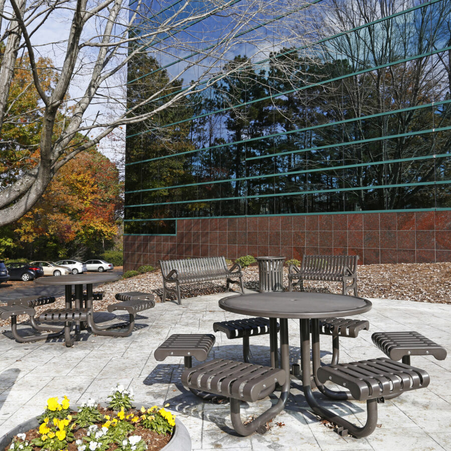 Office building courtyard